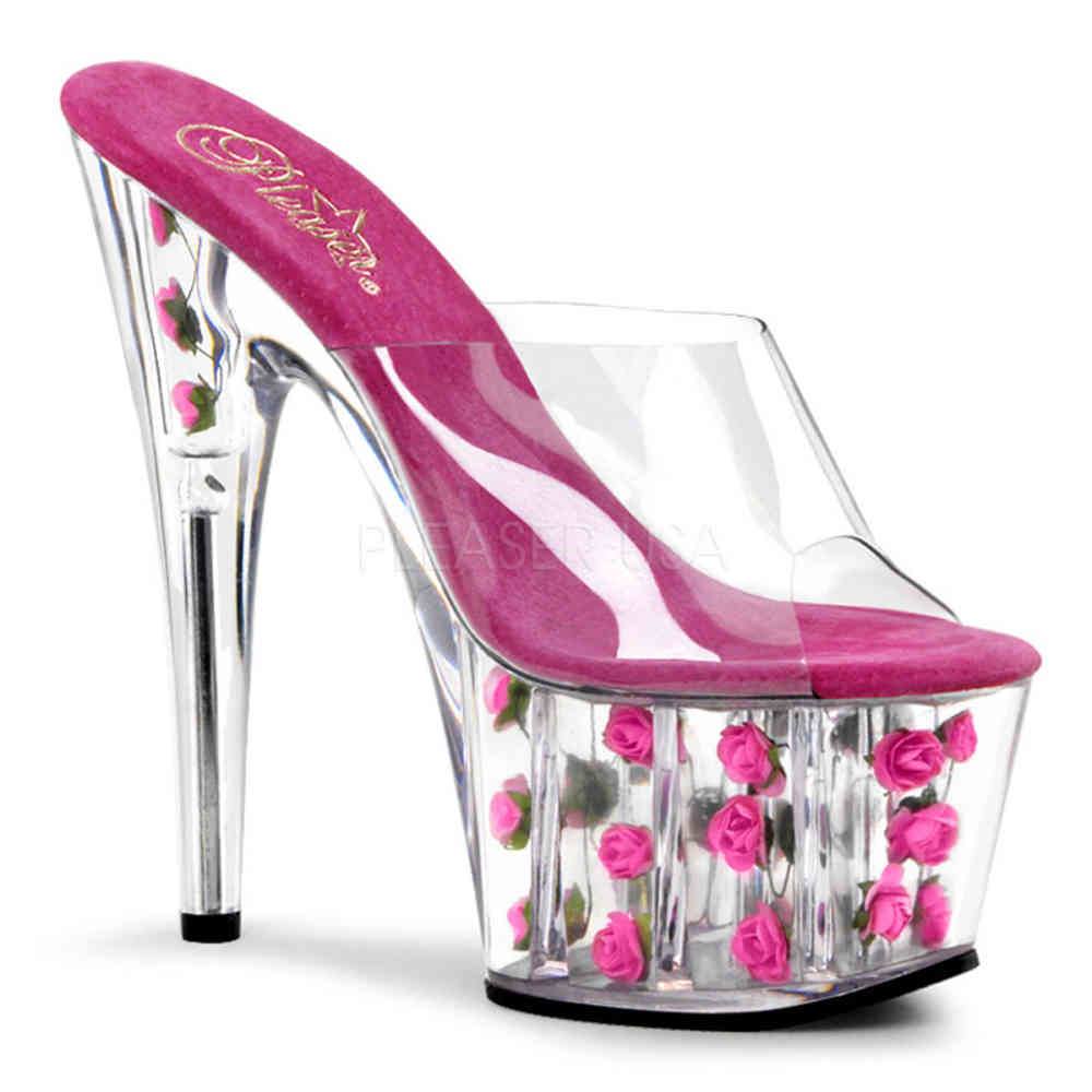 Pleaser - ADORE701FL Mules à talons - Chaussures de pole dance - Rose Product image